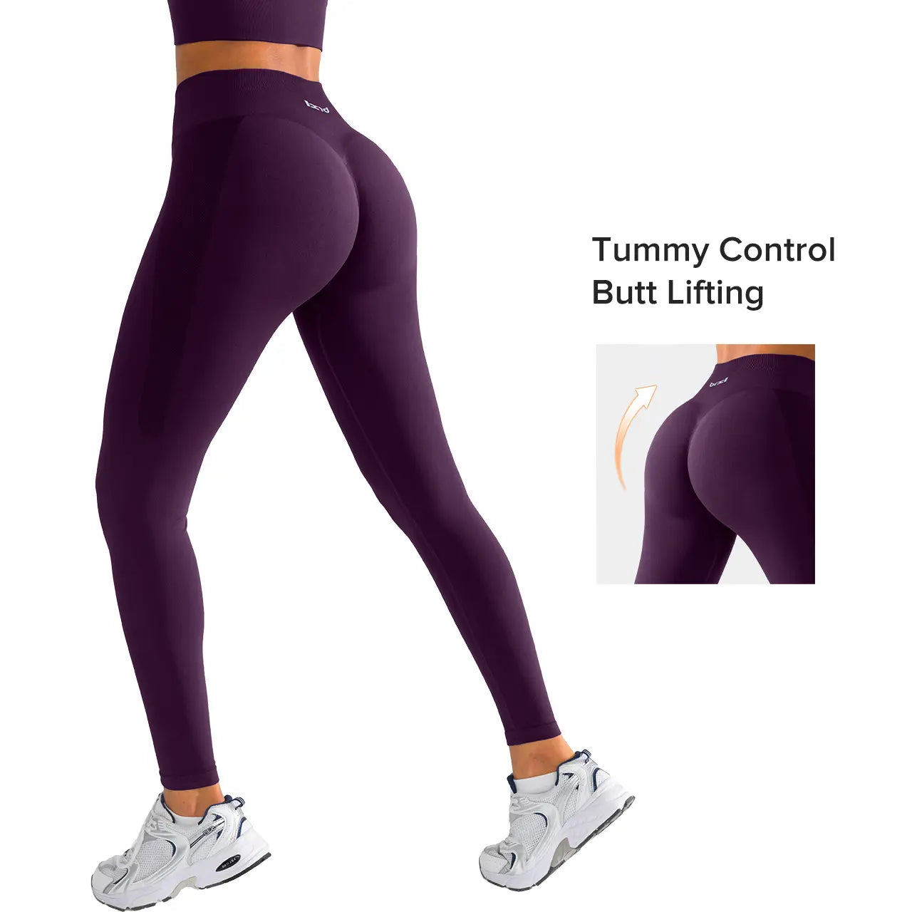 BRXL Brxlgrit 【Discount for Live】2Nd Gen Seamless Yoga Pants with Lycra Blend – Upgraded Peach Hip Lifting 3-Layer Waistband Enhanced Quick-Dry Tummy Control All-Season Wear-Brxl-1