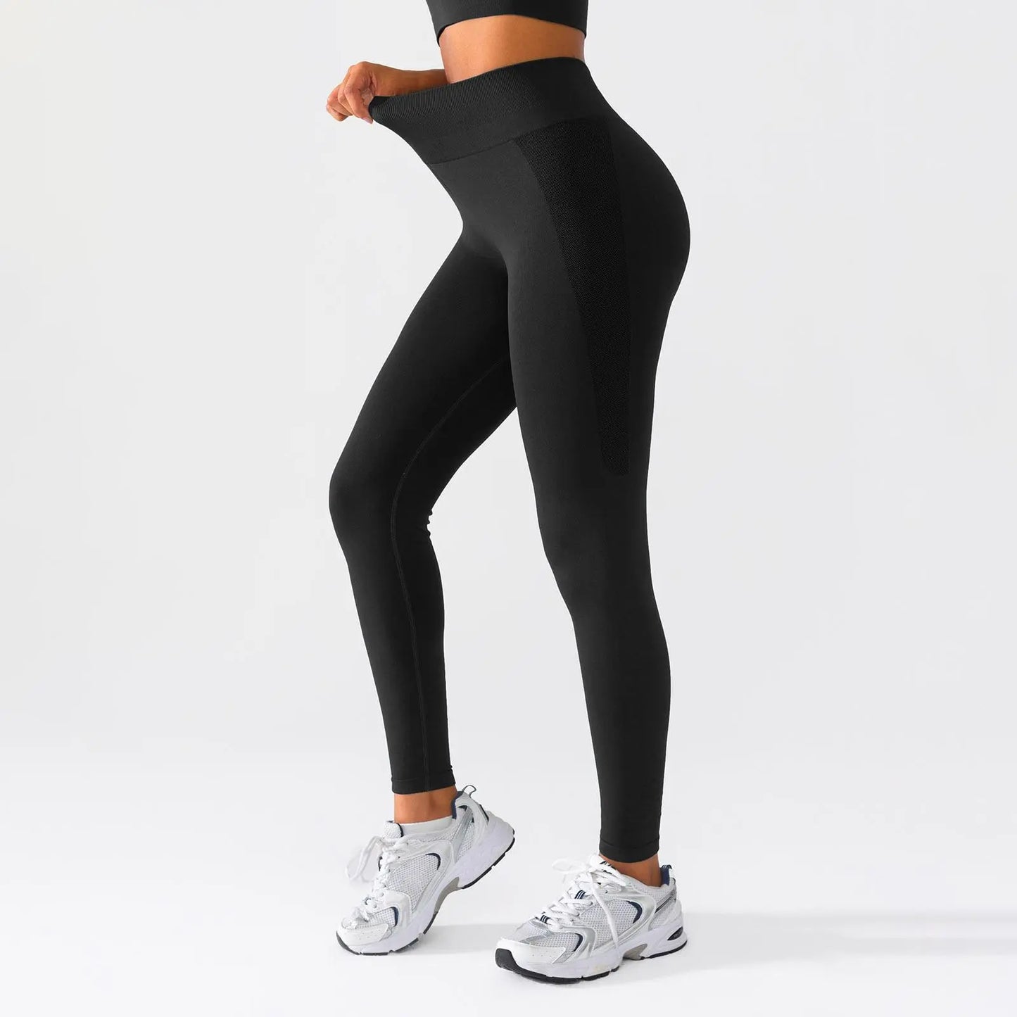 BRXL Brxlgrit 【Discount for Live】2Nd Gen Seamless Yoga Pants with Lycra Blend – Upgraded Peach Hip Lifting 3-Layer Waistband Enhanced Quick-Dry Tummy Control All-Season Wear-Brxl-1