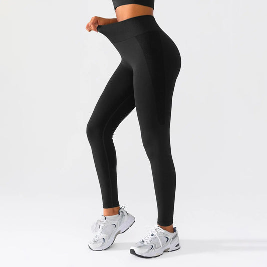 BRXL Brxlgrit 【Discount for Live】2Nd Gen Seamless Yoga Pants with Lycra Blend – Upgraded Peach Hip Lifting 3-Layer Waistband Enhanced Quick-Dry Tummy Control All-Season Wear-Brxl-1