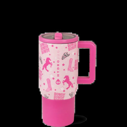 Hydrojug Traveler | Leak-Proof Insulated Tumbler with Flip Straw & Cup Holder Fit Flasks Lid Drinkware