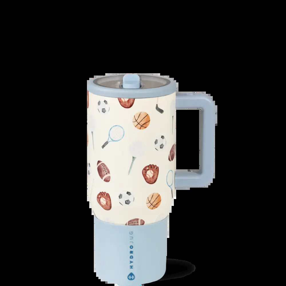 Hydrojug Traveler | Leak-Proof Insulated Tumbler with Flip Straw & Cup Holder Fit Flasks Lid Drinkware