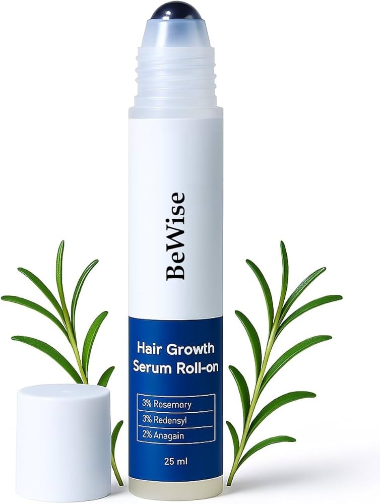 Be Bodywise Advanced Hair Density Roll-On Serum 25 Ml | 5% Saw Palmetto, 3% Rosemary, 1% Caffeine Herbasome & 3% Fenugreek | Scalp Serum for Reduced Hair Fall | Men & Women