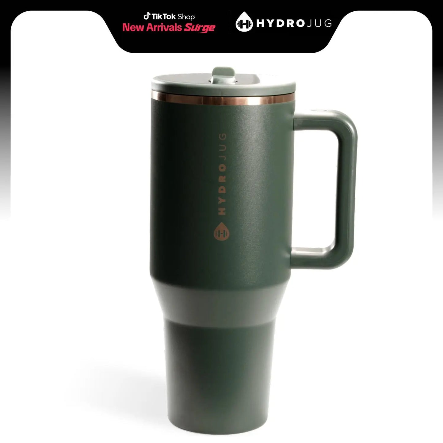 Hydrojug Traveler | Leak-Proof Insulated Tumbler with Flip Straw & Cup Holder Fit Flasks Lid Drinkware