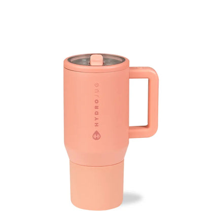 Hydrojug Traveler | Leak-Proof Insulated Tumbler with Flip Straw & Cup Holder Fit Flasks Lid Drinkware
