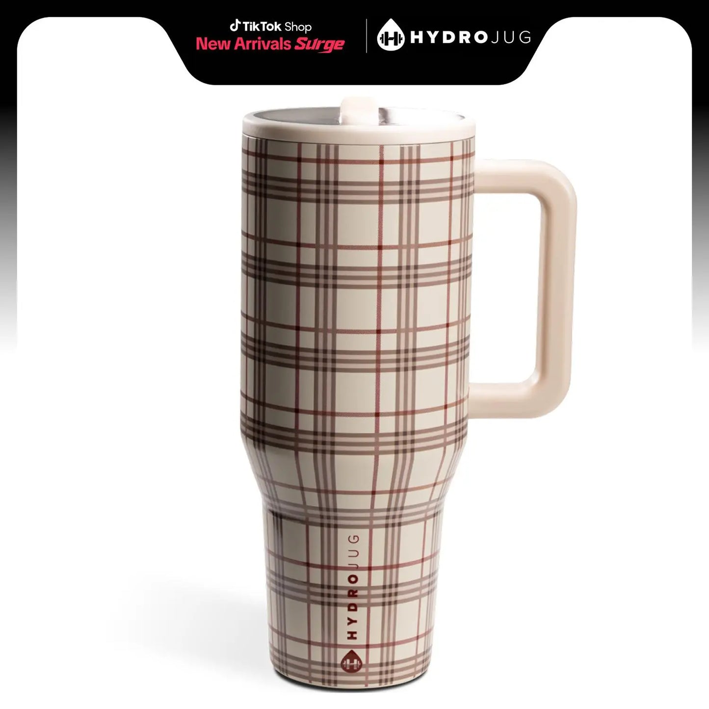 Hydrojug Traveler | Leak-Proof Insulated Tumbler with Flip Straw & Cup Holder Fit Flasks Lid Drinkware