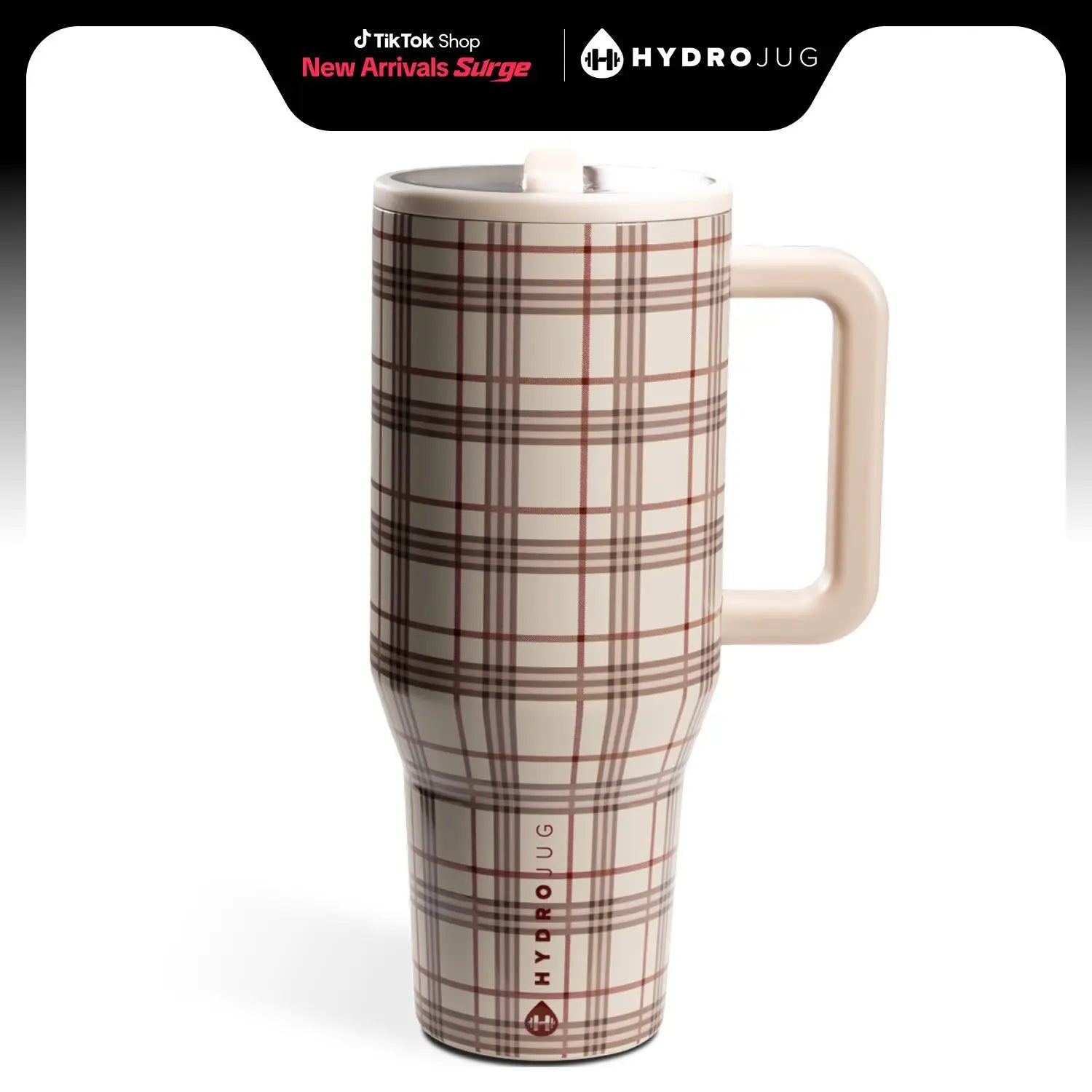 Hydrojug Traveler | Leak-Proof Insulated Tumbler with Flip Straw & Cup Holder Fit Flasks Lid Drinkware