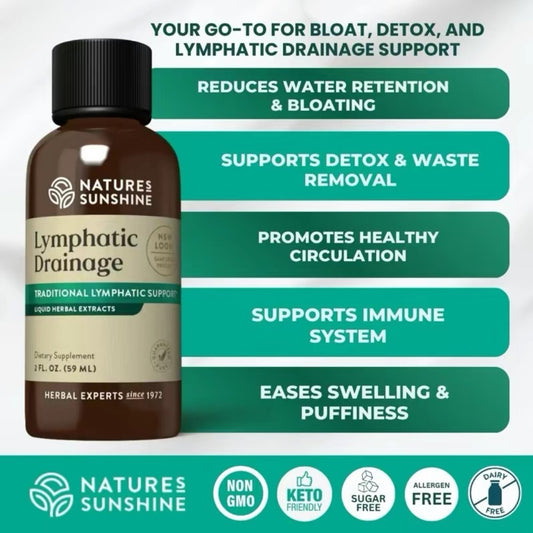 Nature'S Sunshine Lymphatic Drainage Supplement: Reduce Bloat, Reduce Puffiness, Detoxify, Support Lymph Flow